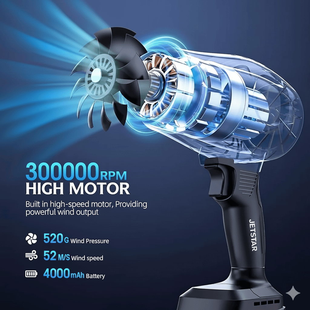JETSTAR™ Cordless Turbo Jet Blower – Car, Home & Garden Cleaning - JETSTAR™