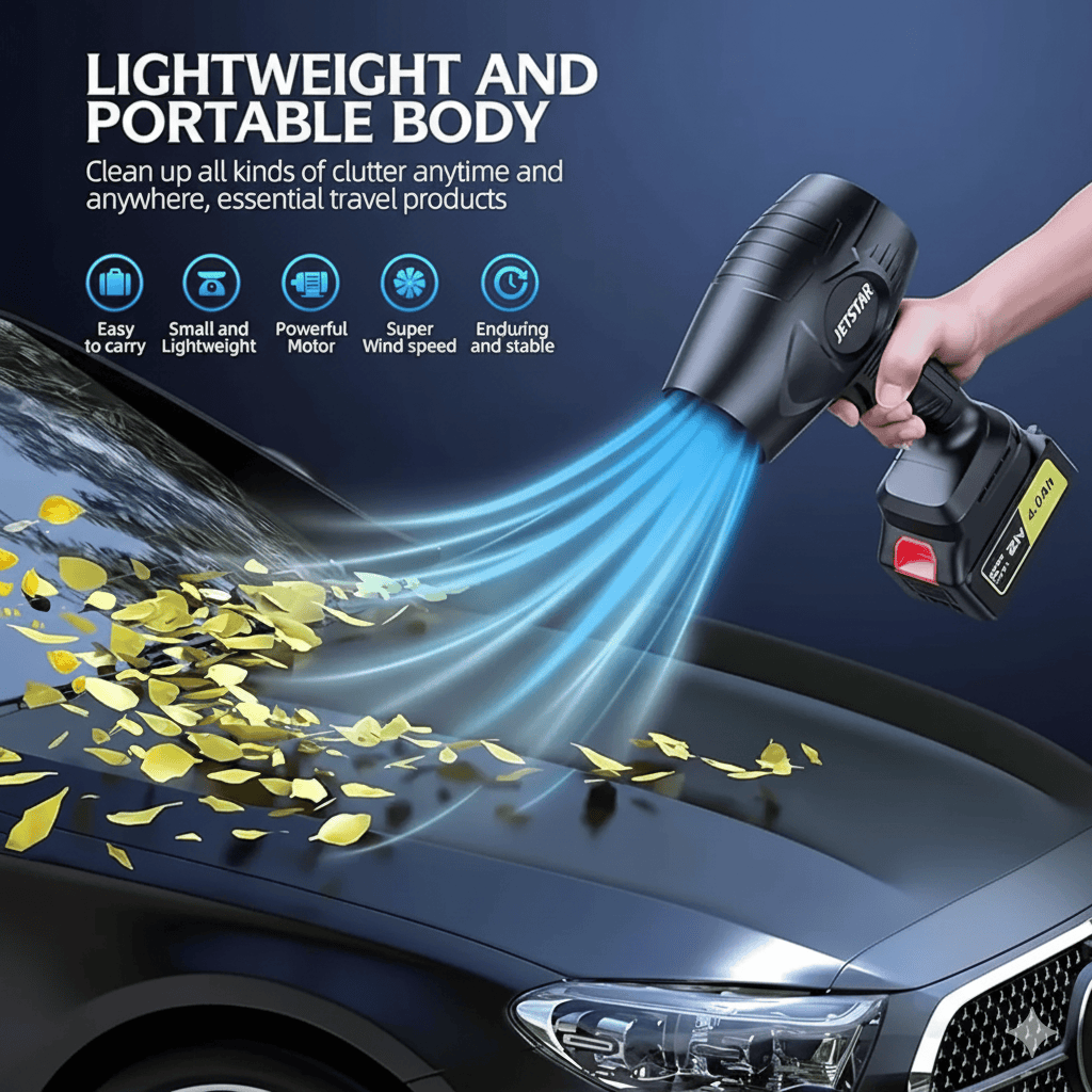 JETSTAR™ Cordless Turbo Jet Blower – Car, Home & Garden Cleaning - JETSTAR™